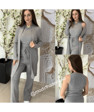 Trijunto Izadora Cinza